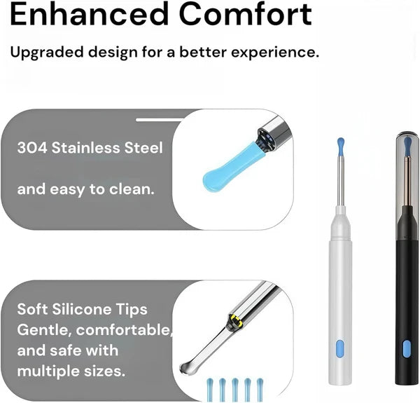 Smart Ear Cleaning Kit Wireless Camera with LED Light | Safe & Easy to Use